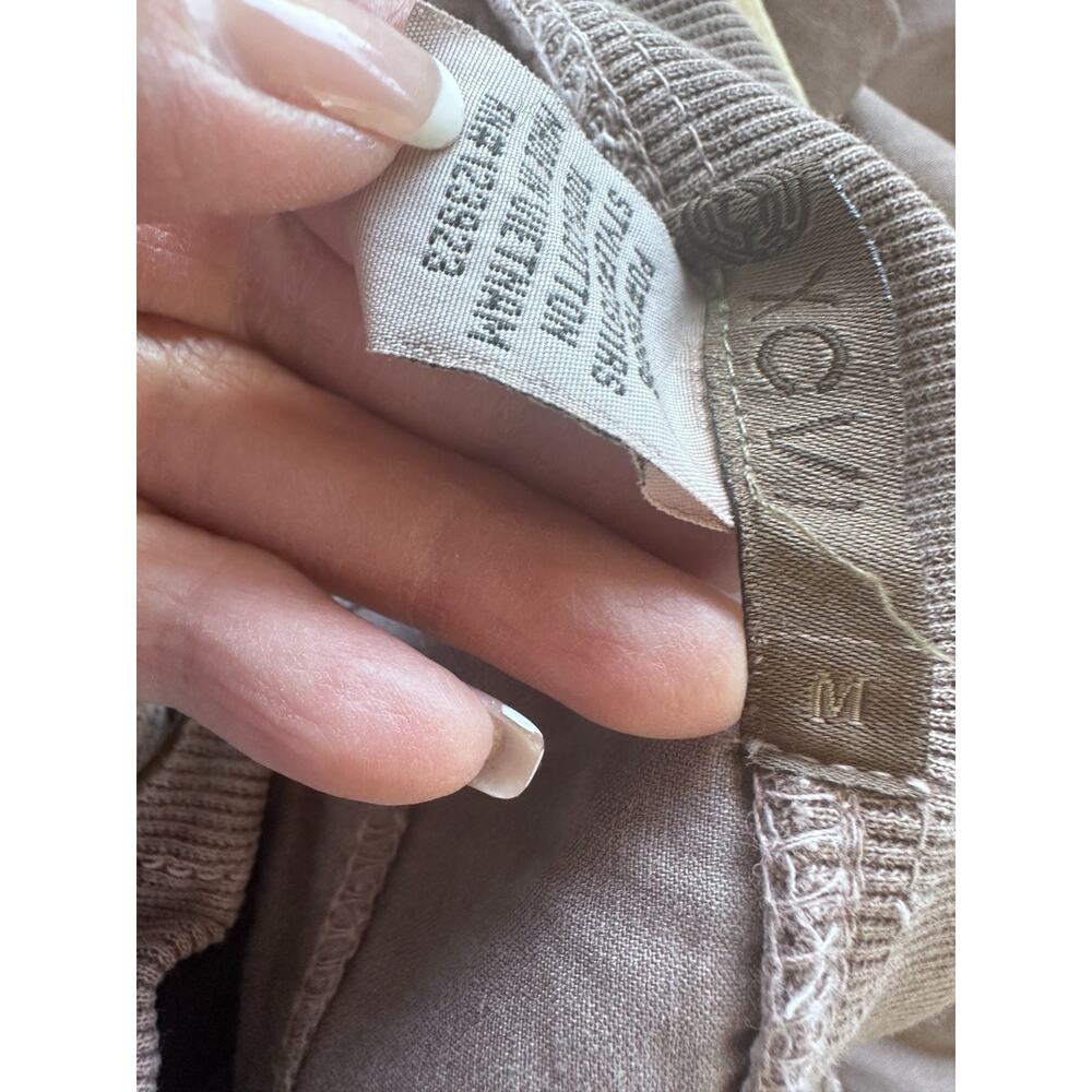 XCVI Women Beige Cargo Pants Drawstring Waist Utility Pockets Sz M Casual Street - Picture 8 of 11
